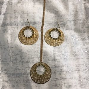 Matching necklace and earrings
